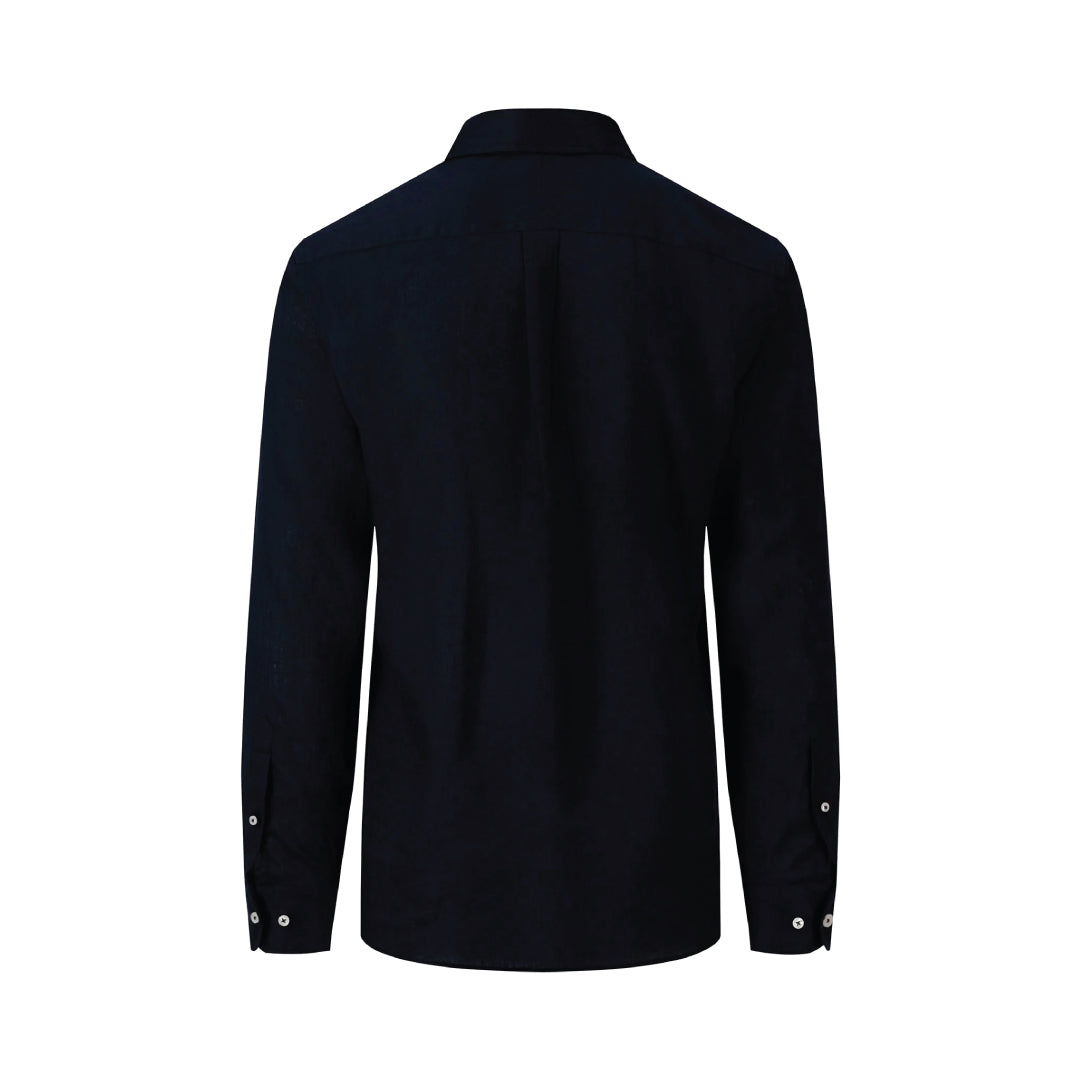 Fynch Hatton Premium linen shirt with button-down collar