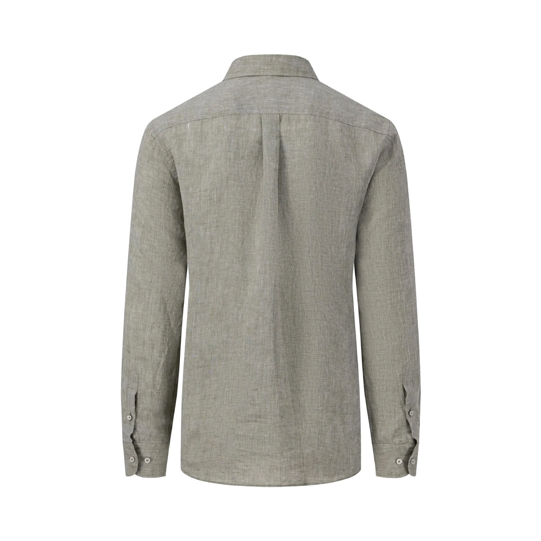 Fynch Hatton Premium linen shirt with button-down collar