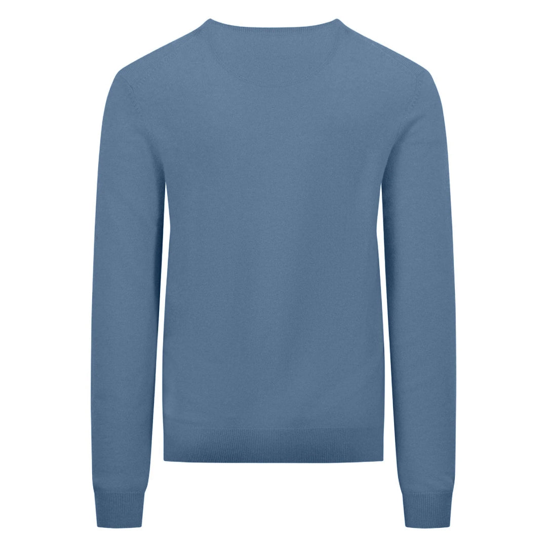Merino cashmere sweater with round neck
