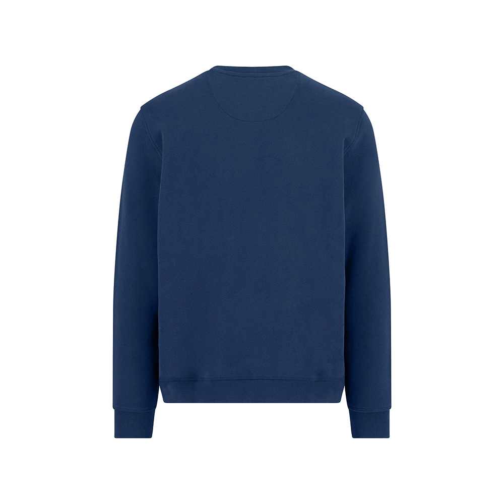 Fynch Hatton Cotton sweat jumper with round neckline and logo embroidery