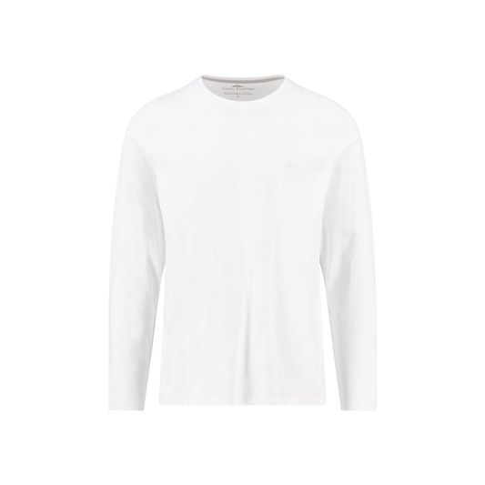 Fynch Hatton Long-sleeved shirt in cotton with round neck