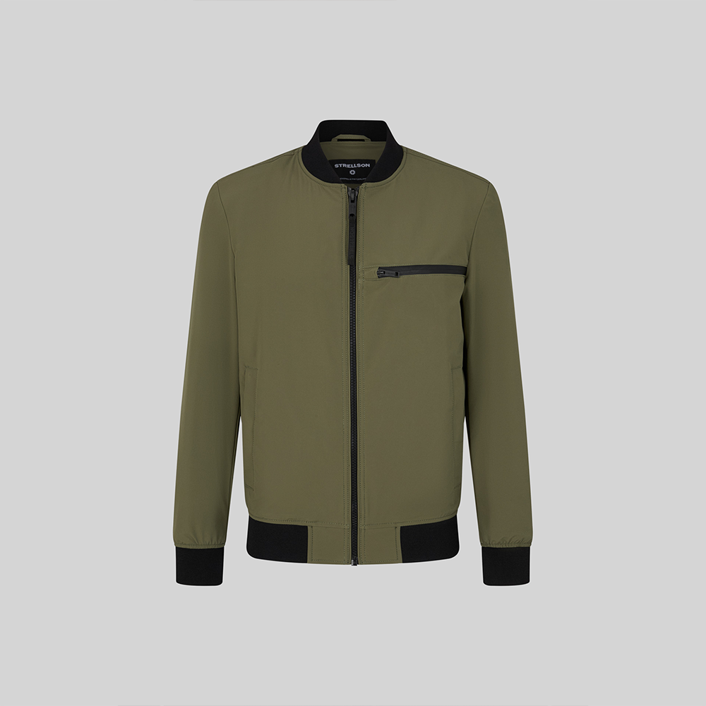 Strellson Flex Cross Clearwater Bomber Jacket in Olive