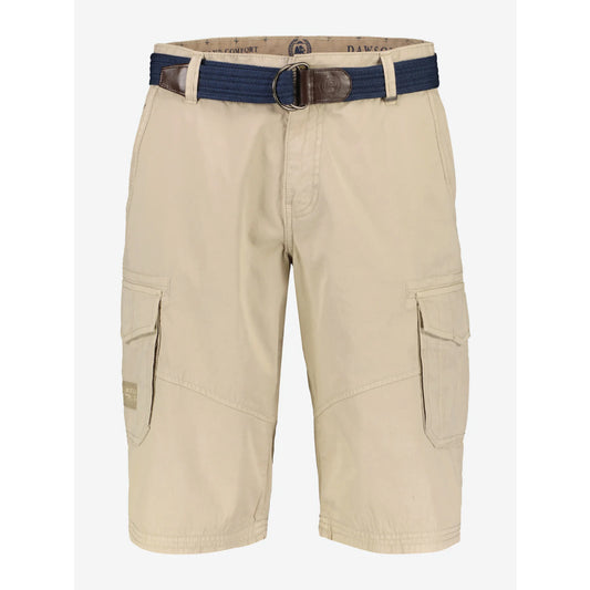 Lerros Plain-colored cargo bermuda with belt