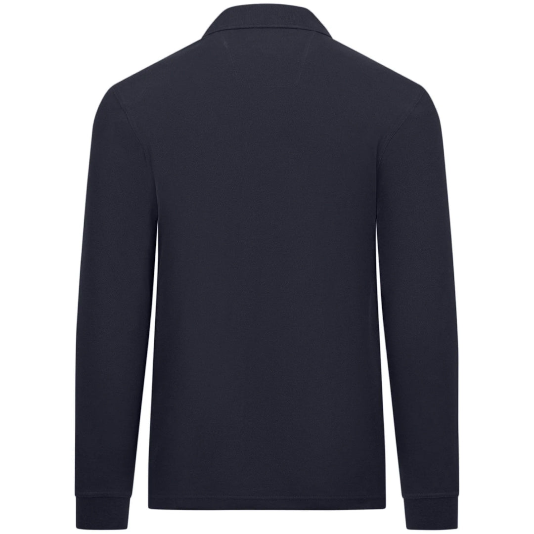 Long arm polo shirt made of cotton