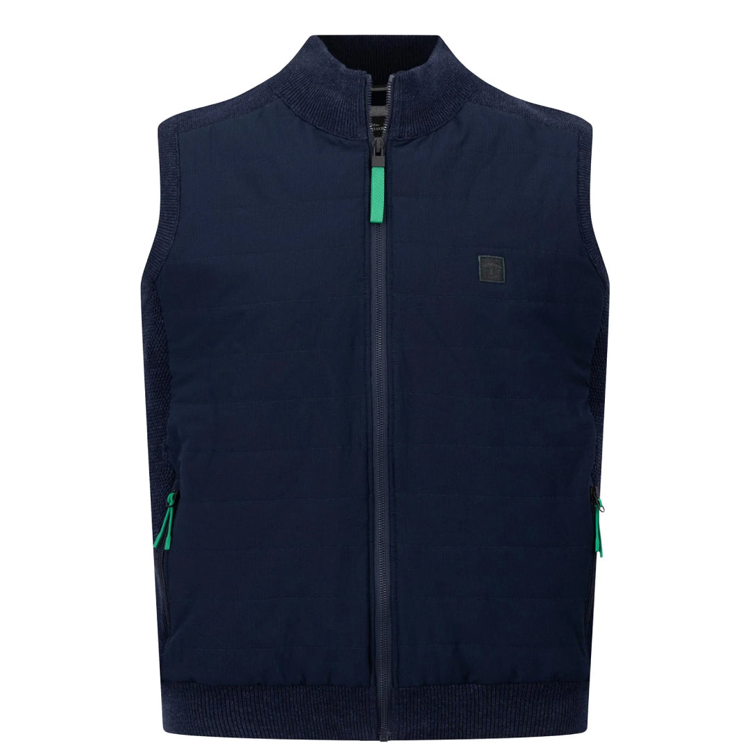 Hybrid vest with stand-up collar