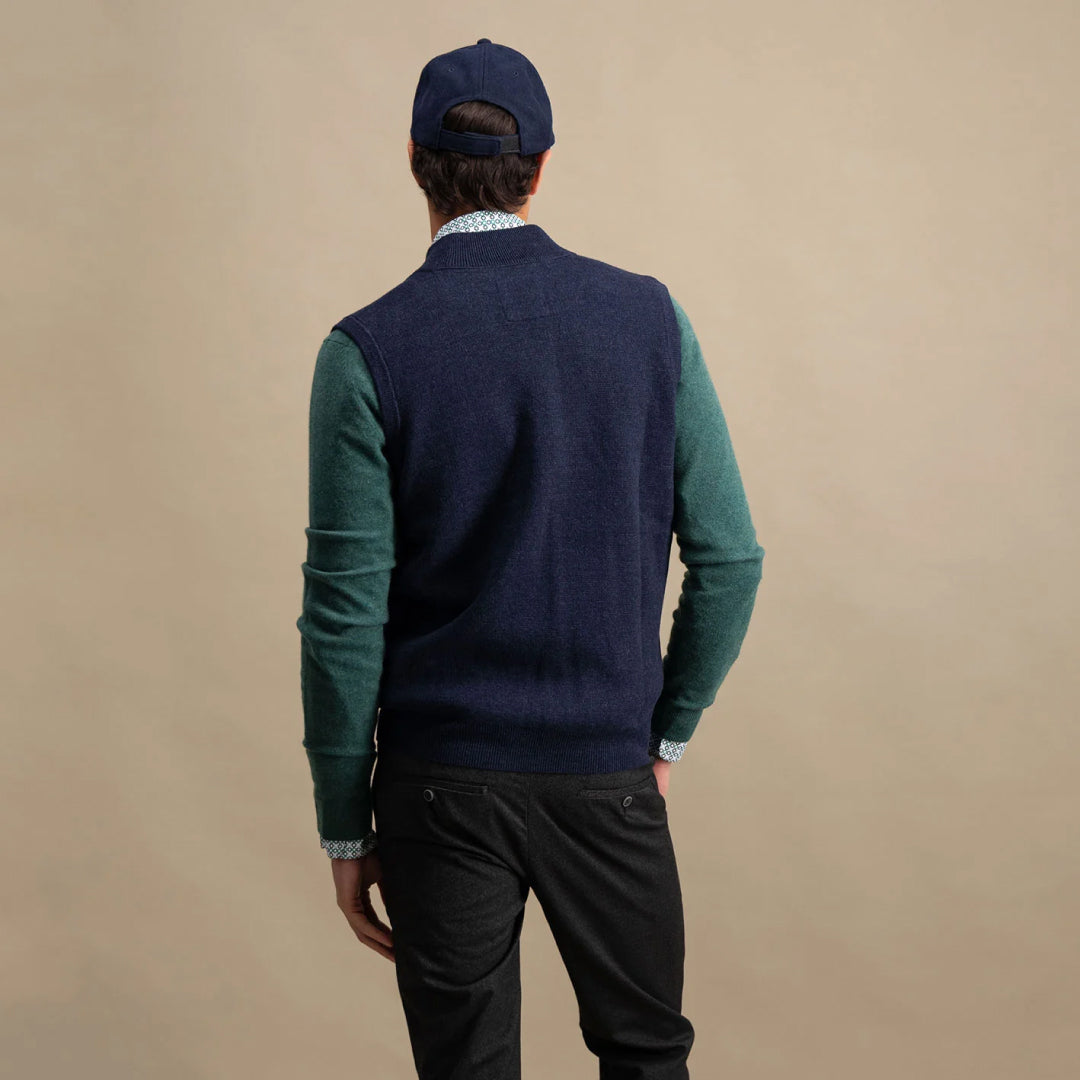 Hybrid vest with stand-up collar