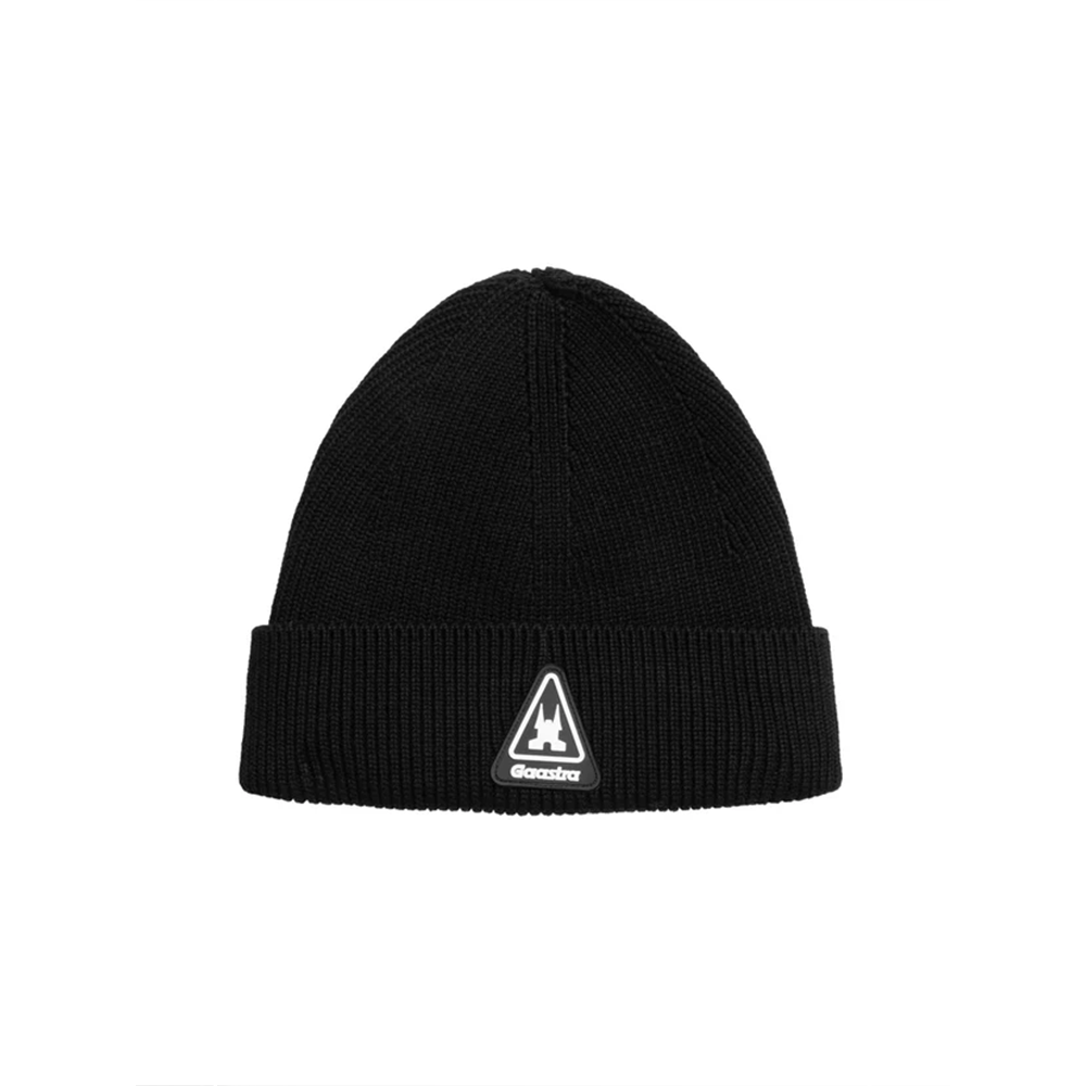 Gaastra Ribbed Knit Beanie with Rubber Patch