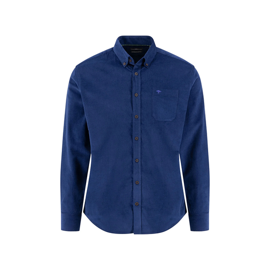 Fynch Hatton Cotton corduroy shirt with button-down collar
