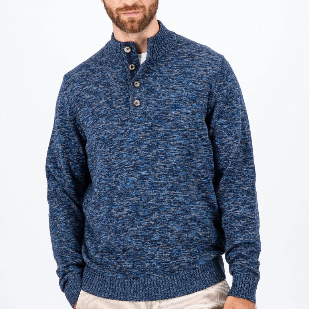 Melted knitted cotton sweater