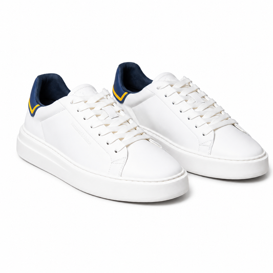 Harmont & Blaine white sneakers with blue and yellow accents for men