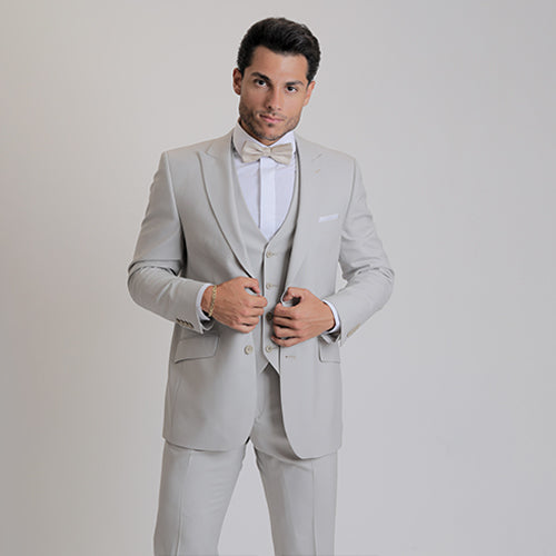 Beige 3 pieces suit
