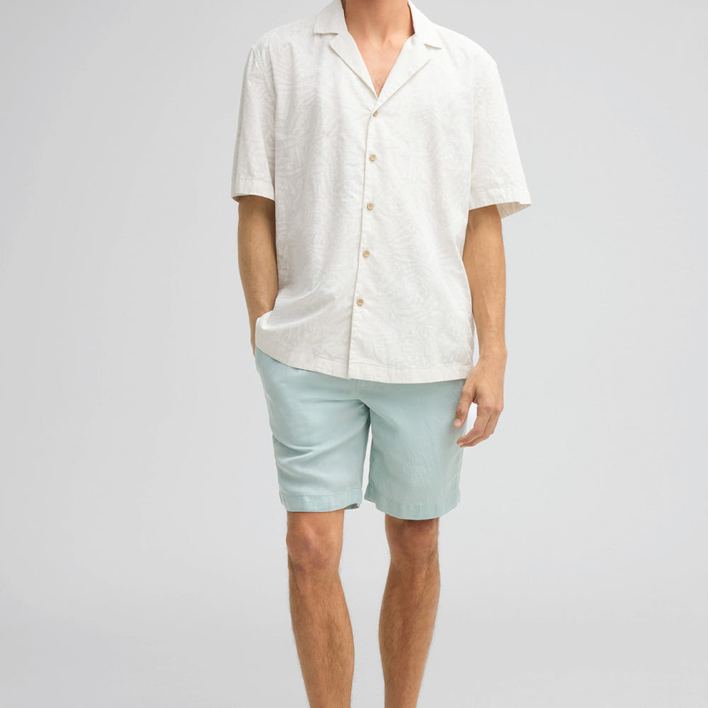 Strellson Cliro Short-sleeved Shirt in an Ecru Pattern