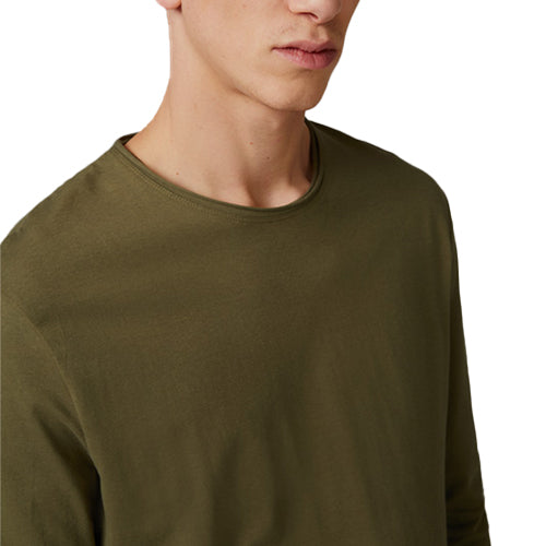 Strellson men's olive green regular fit long sleeve crew neck shirt available online at Kayagan Lebanon with nationwide delivery.