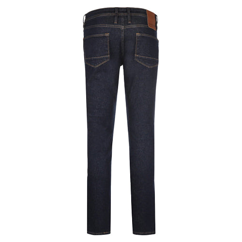 McGregor Slim Fit Rinse Wash men's dark navy stretch denim jeans with five-pocket design available online at Kayagan Lebanon.
