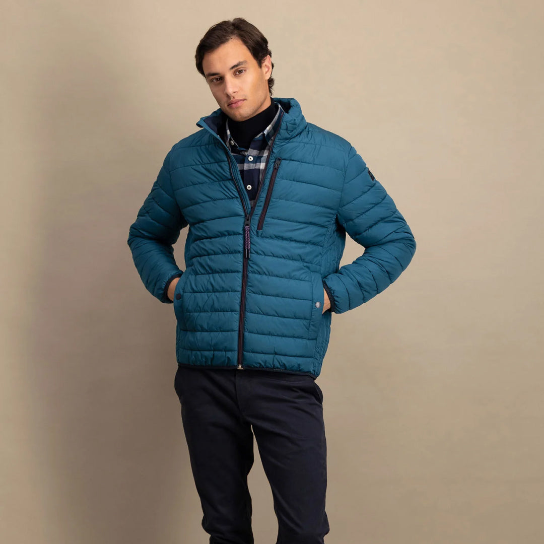 Quilted jacket with breast pocket