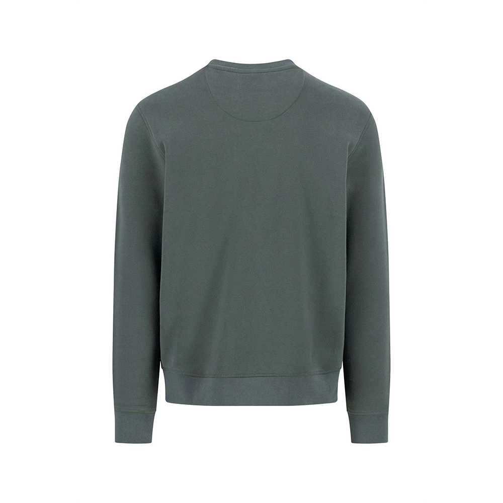 Fynch Hatton Cotton sweat jumper with round neckline and logo embroidery
