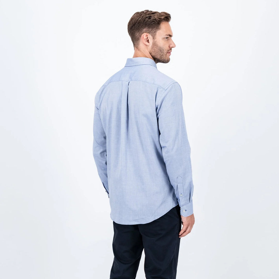 Cotton shirt with button-down collar