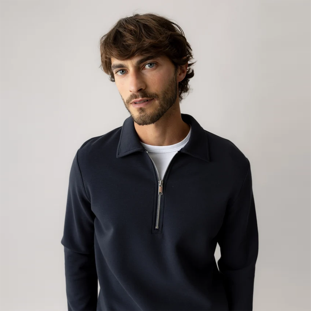 Mos Mosh MMGAbel Zip Polo Sweat