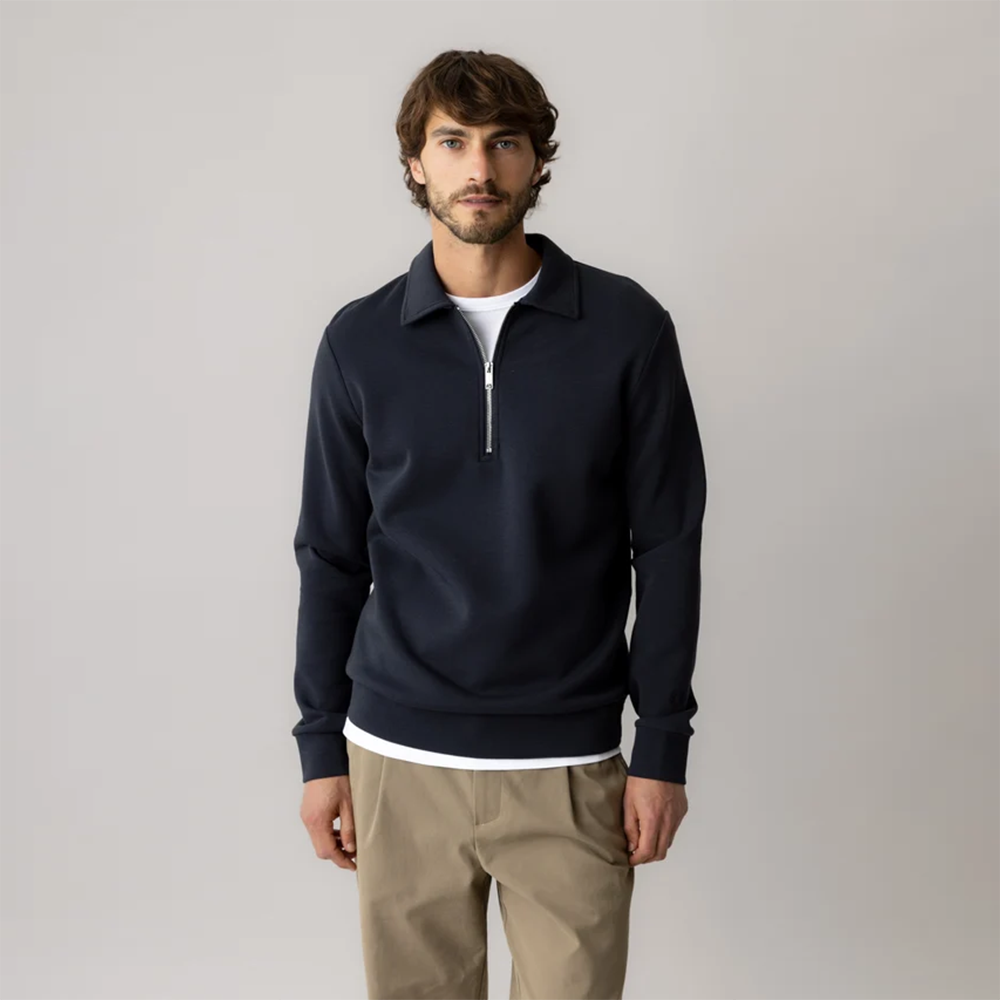 Mos Mosh MMGAbel Zip Polo Sweat