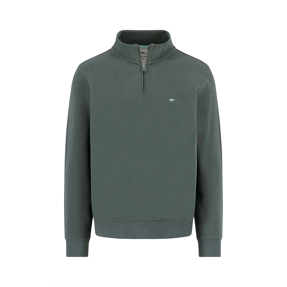 Fynch Hatton Cotton sweatshirt with Troyer collar