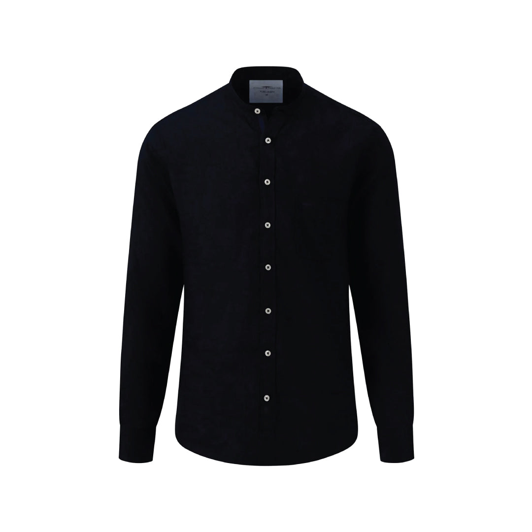 Fynch Hatton Premium linen shirt with stand -up collar