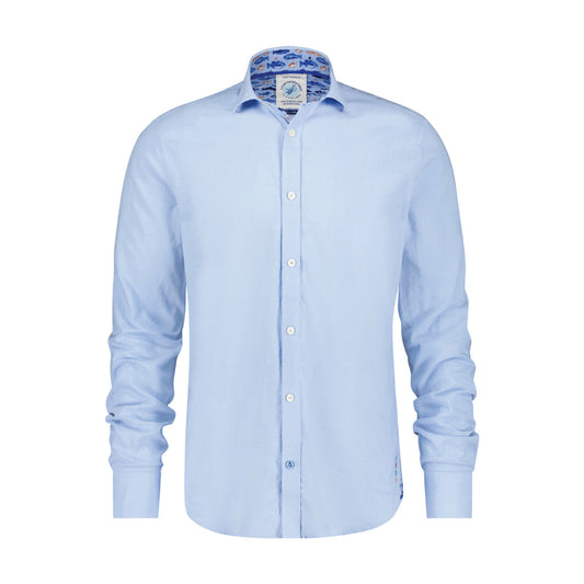 Shirt linen light blue timeless