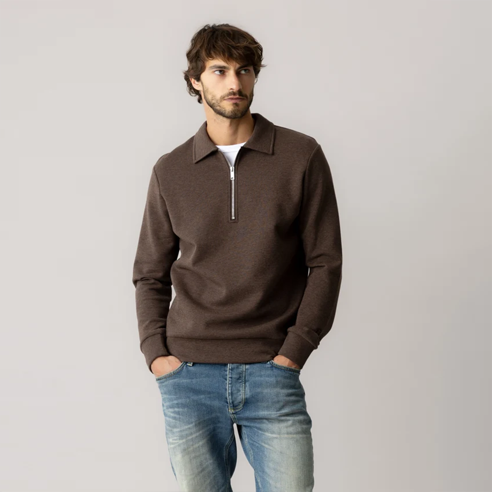 Mos Mosh MMGAbel Zip Polo Sweat