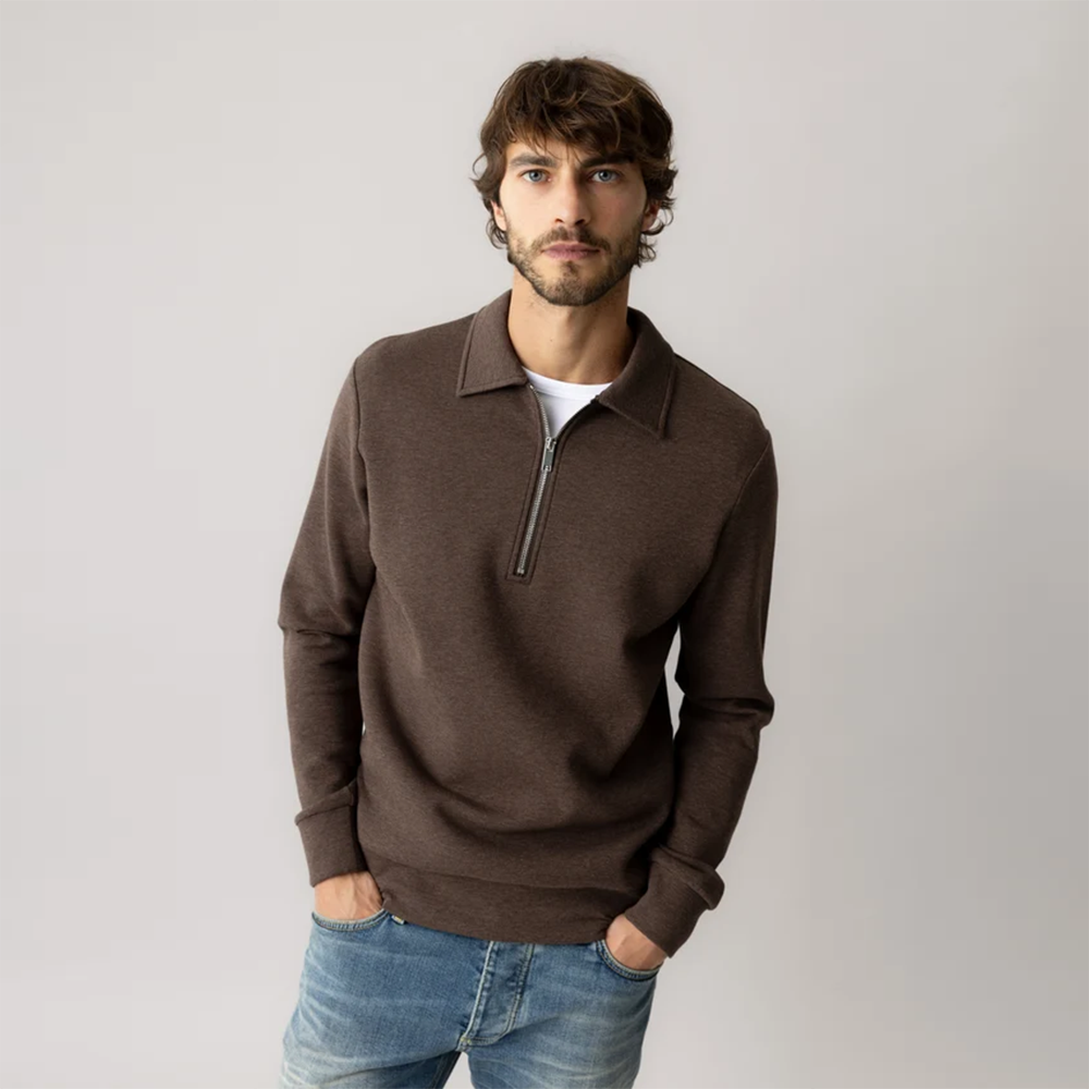 Mos Mosh MMGAbel Zip Polo Sweat
