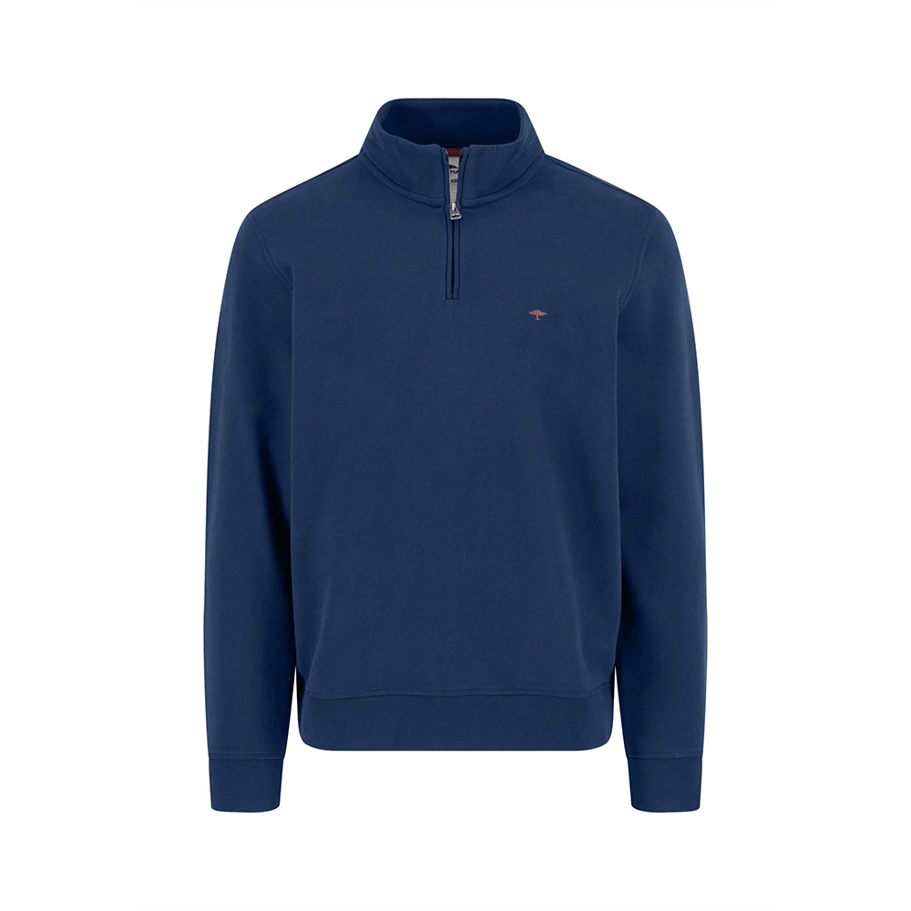 Fynch Hatton Cotton sweatshirt with Troyer collar