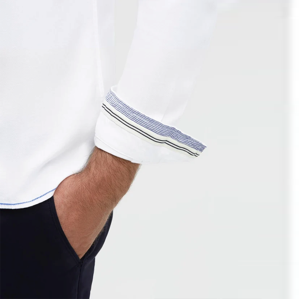Gaastra Structured long-sleeve shirt with embroidered logo Regular Fit