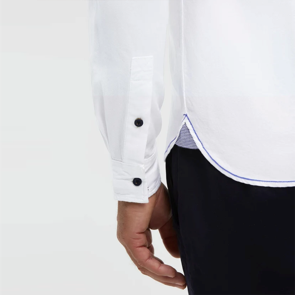 Gaastra Structured long-sleeve shirt with embroidered logo Regular Fit
