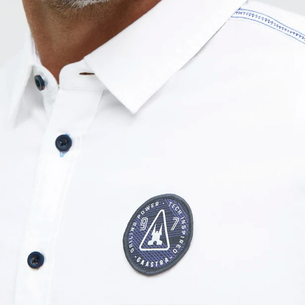 Gaastra Structured long-sleeve shirt with embroidered logo Regular Fit