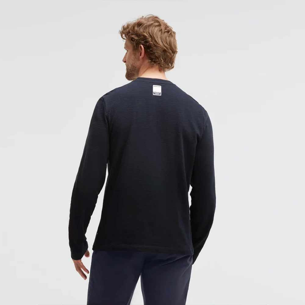 Gaastra Henley long sleeve with print and embroidery blue whale Regular Fit