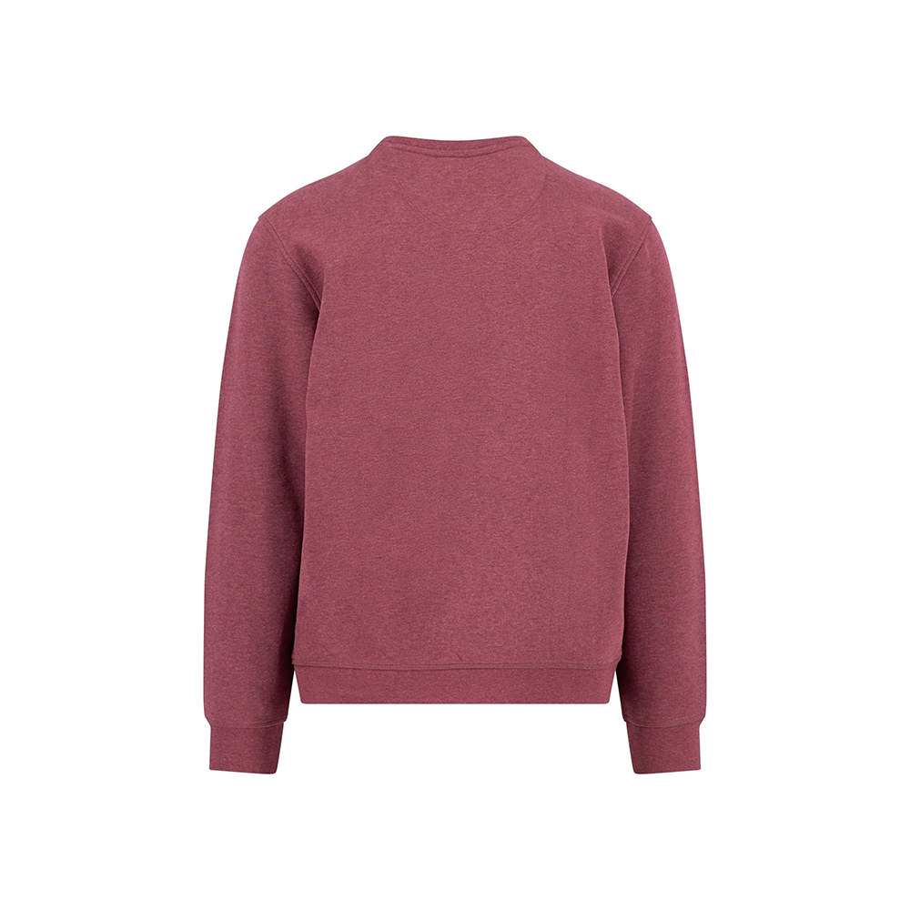 Fynch Hatton Cotton sweat jumper with round neckline and logo embroidery