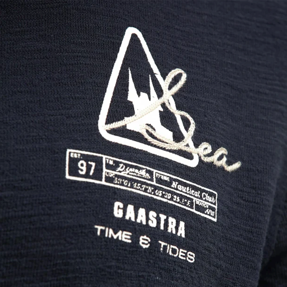 Gaastra Henley long sleeve with print and embroidery blue whale Regular Fit