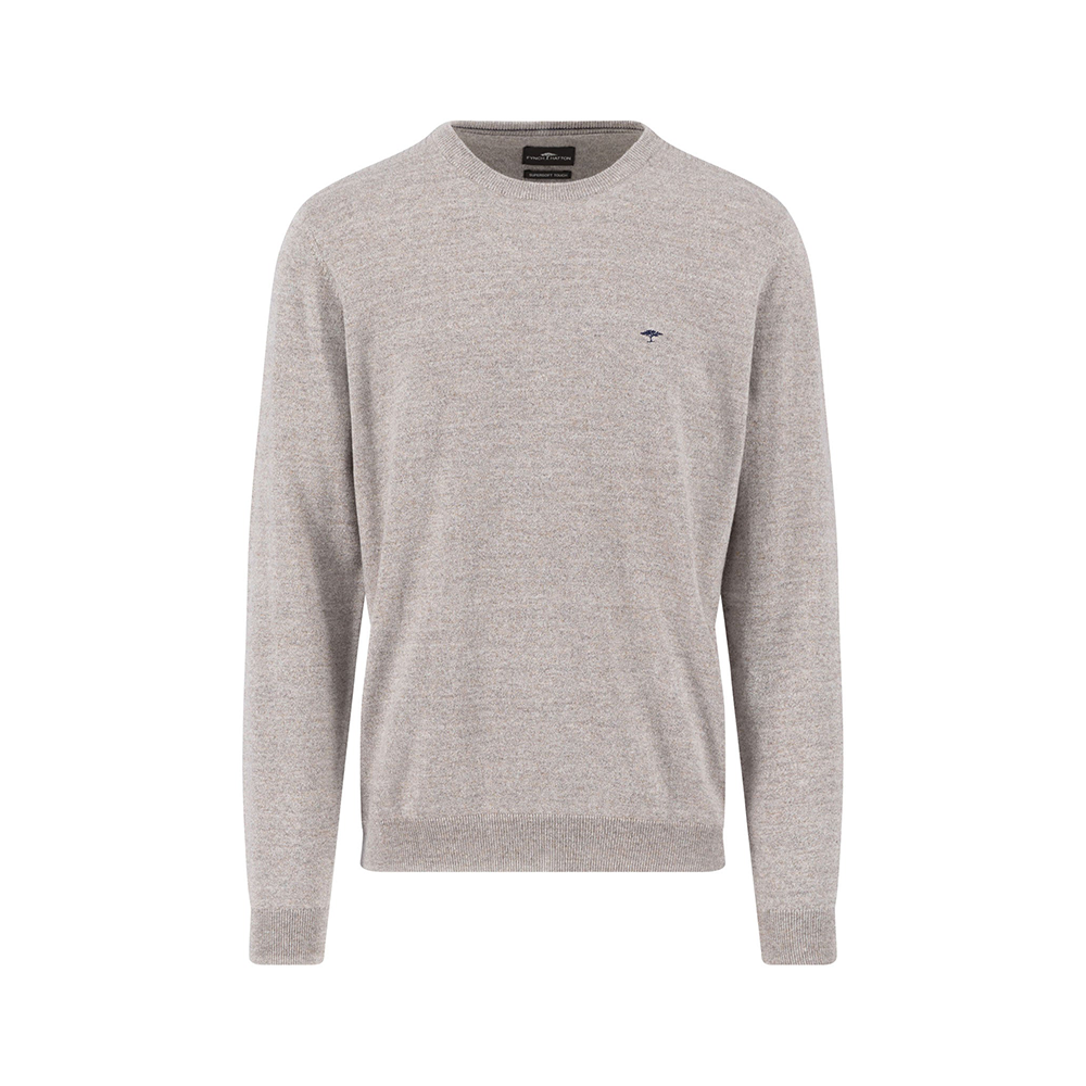 Fynch Hatton Crew-neck cotton wool blend sweater