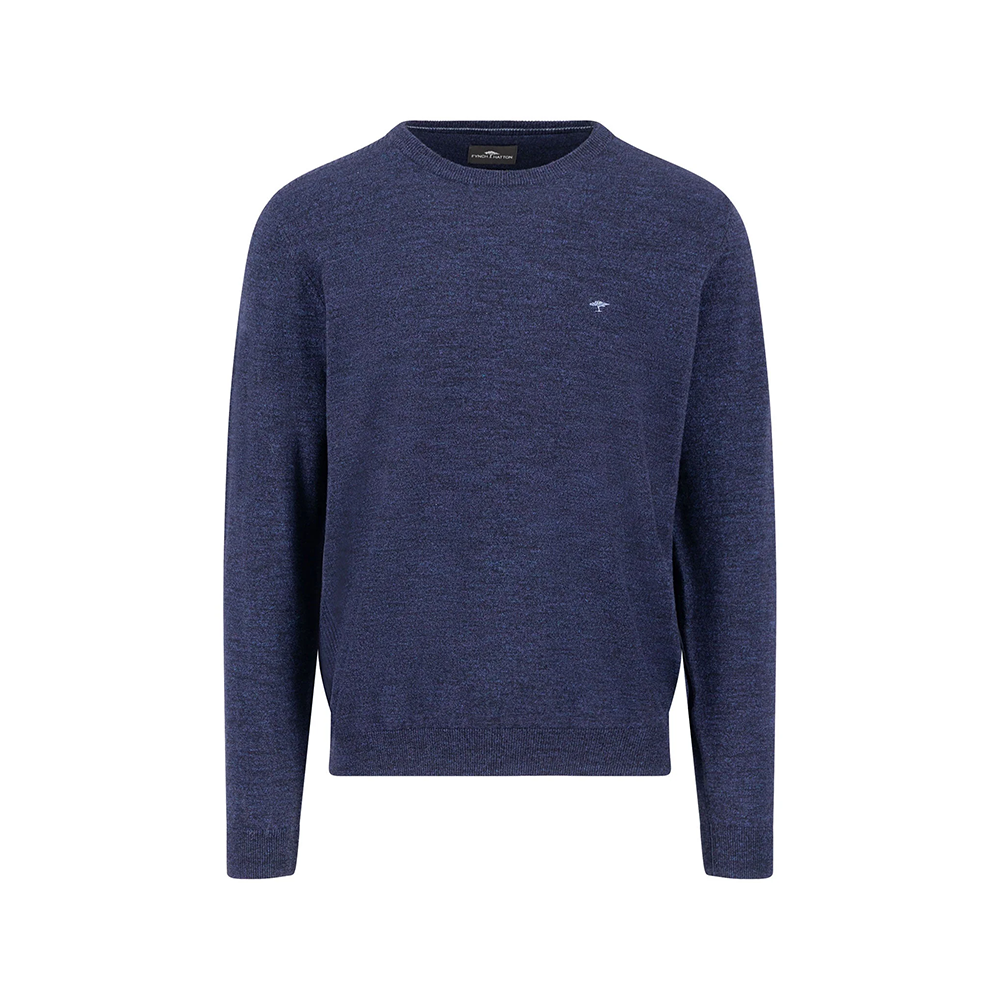 Fynch Hatton Crew-neck cotton wool blend sweater
