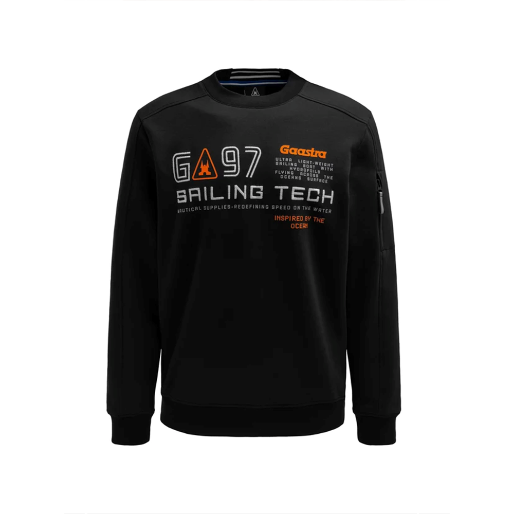 Gaastra Interlock Sweatshirt with Artwork and Sleeve Pocket Regular Fit