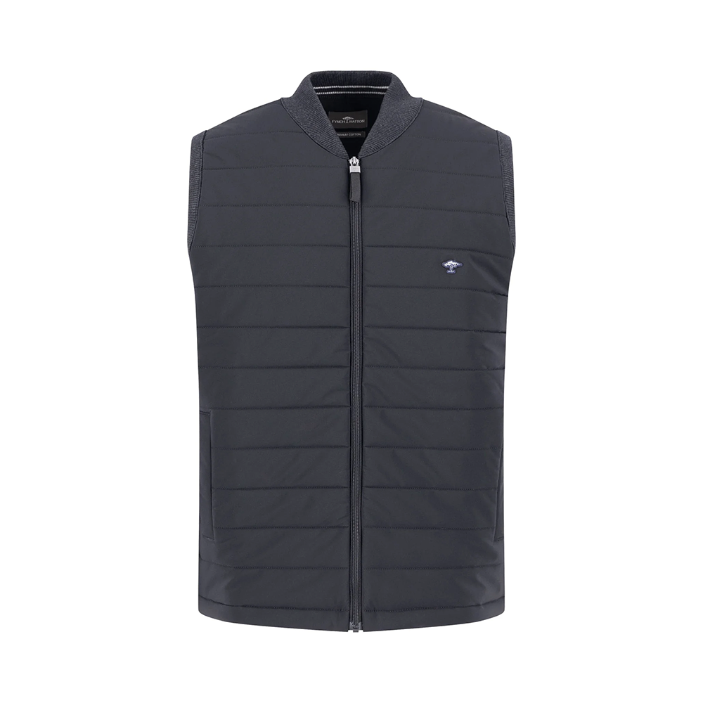 Fynch Hatton Hybrid vest with zipper and side pockets