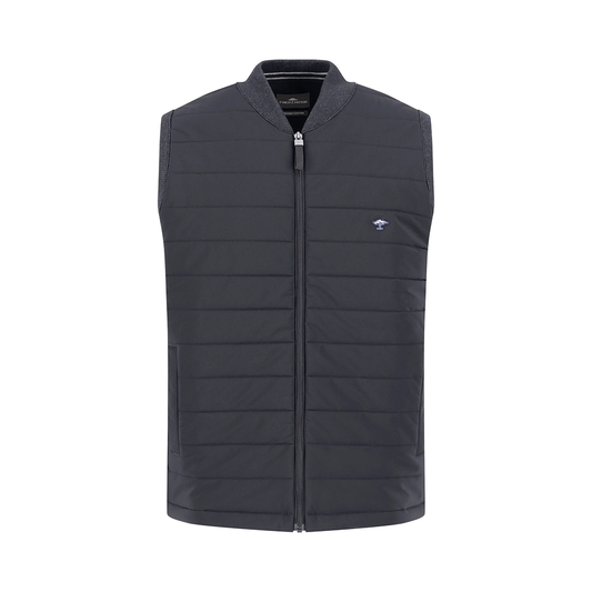 Fynch Hatton Hybrid vest with zipper and side pockets