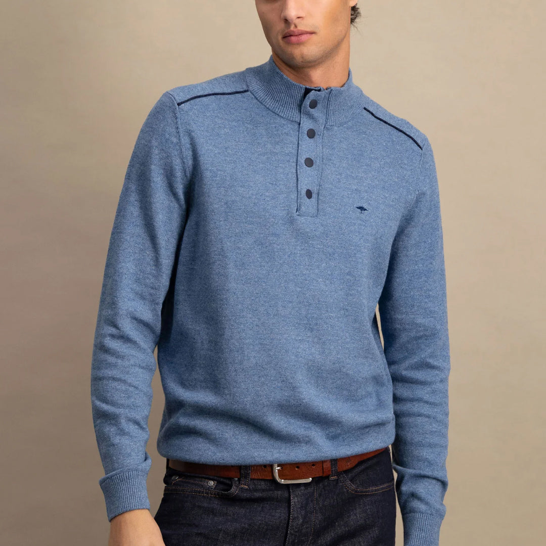 Pullover with Troyer collar