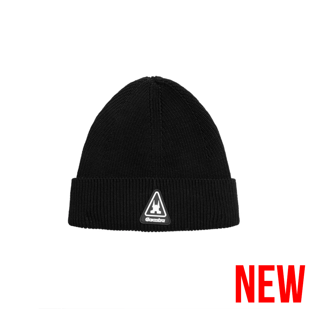 Gaastra Ribbed Knit Beanie with Rubber Patch