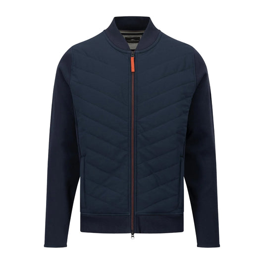 Hybrid jacket with coloured zip