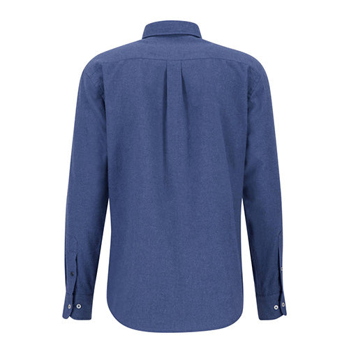 Fynch Hatton soft flannel wave blue shirt