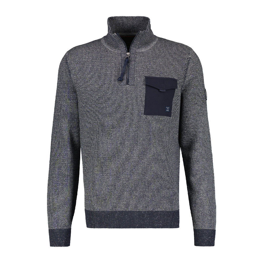 Lerros Half zip knitted sweater navy