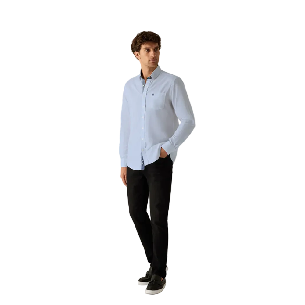 Man wearing Campione Men's Modern Fit Baby Blue Shirt, Kayagan, Lebanon