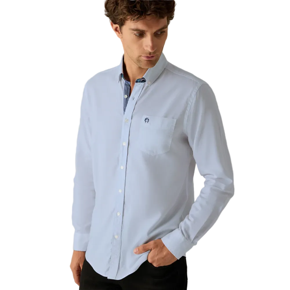 Man wearing Campione Men's Modern Fit Baby Blue Shirt, Kayagan, Lebanon