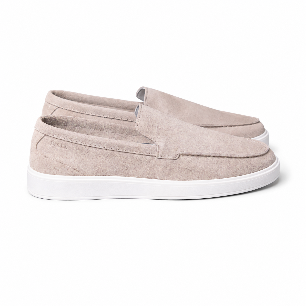 Digel summertime Beige slip-on shoe with white sole 