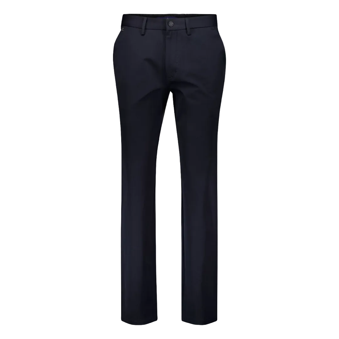 A pair of dark navy Gardeur trousers with a tapered fit, displayed against a white background.