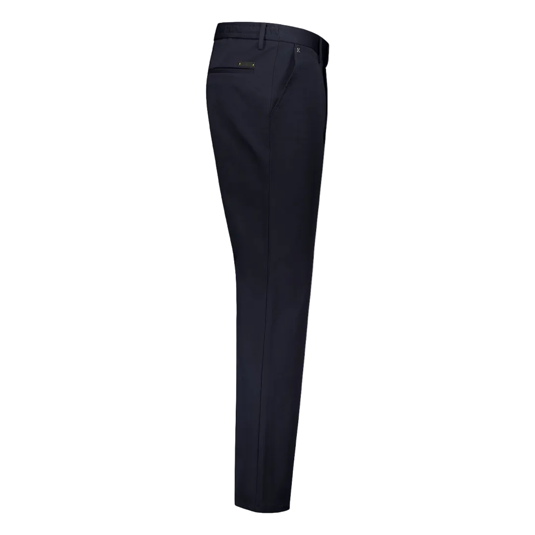 A pair of dark navy Gardeur trousers with a tapered fit, displayed against a white background.